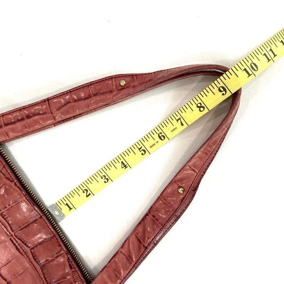 Lauren Ralph Lauren Red Croc-Embossed Tote - Picture 15 of 15